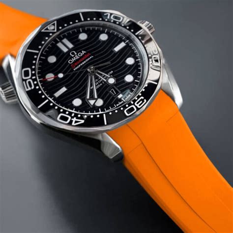 omega seamaster rubber strap replacement|omega seamaster strap for sale.